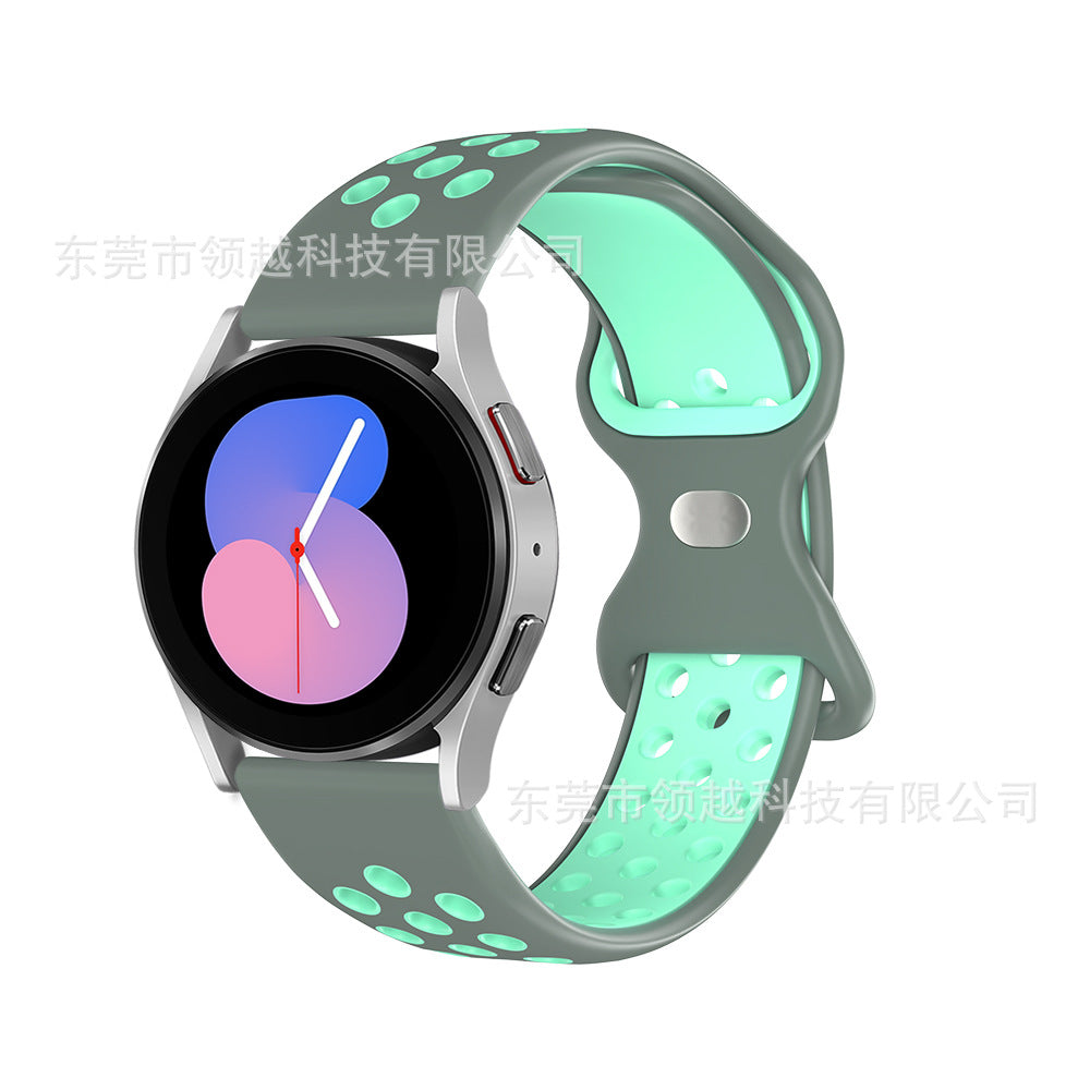 Silicone Watch Strap with Butterfly Clasp for Samsung & Huawei