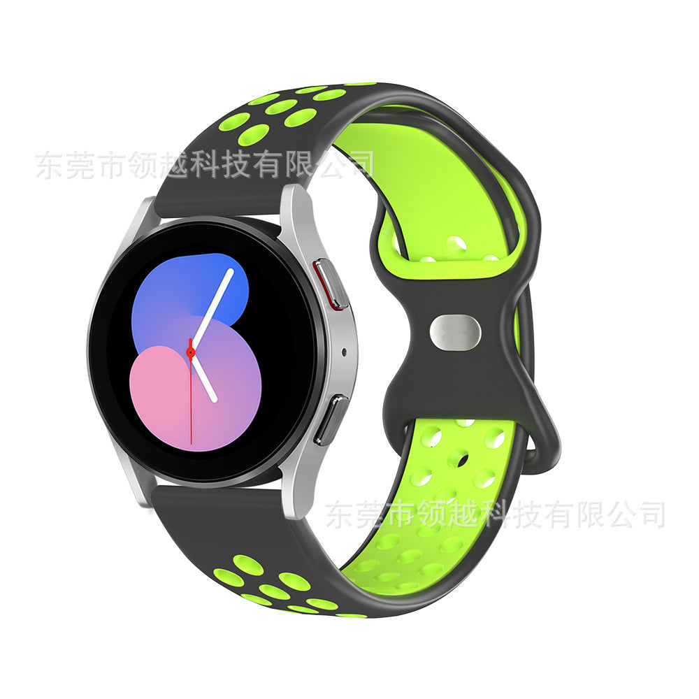 Silicone Watch Strap with Butterfly Clasp for Samsung & Huawei